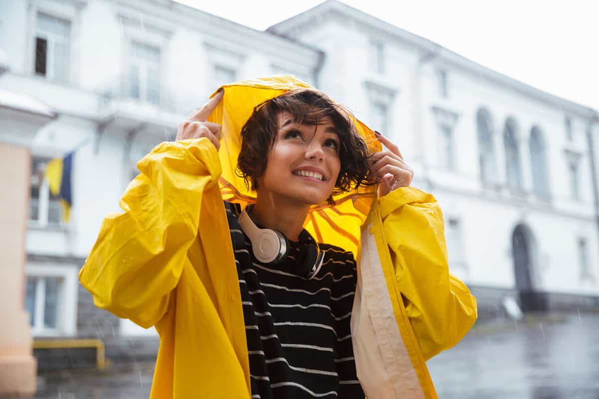 headphones rain