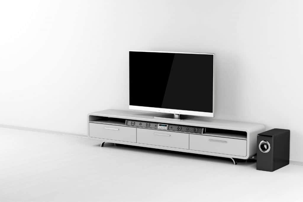Soundbar inside the cabinet