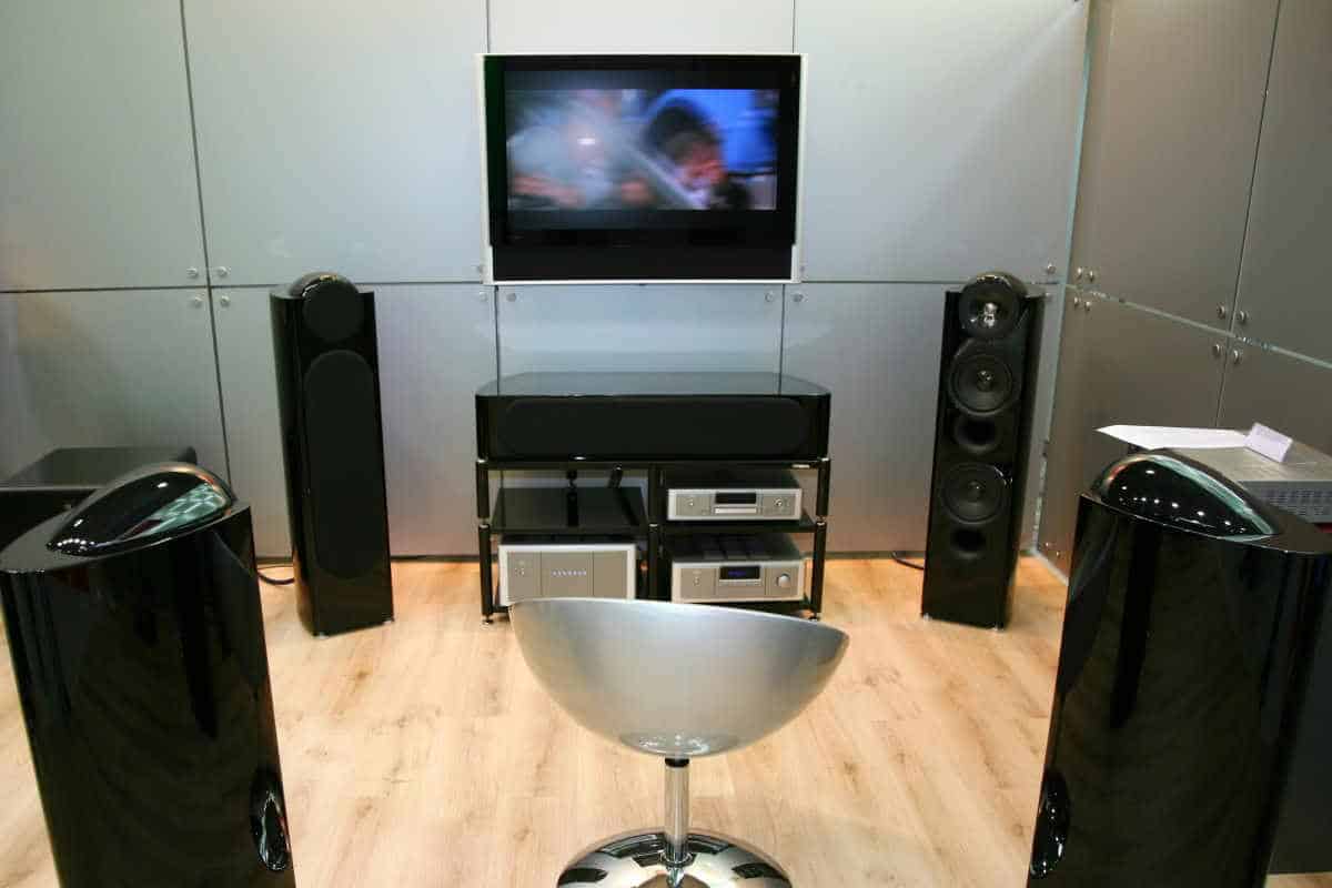 Home cinema with surround sound