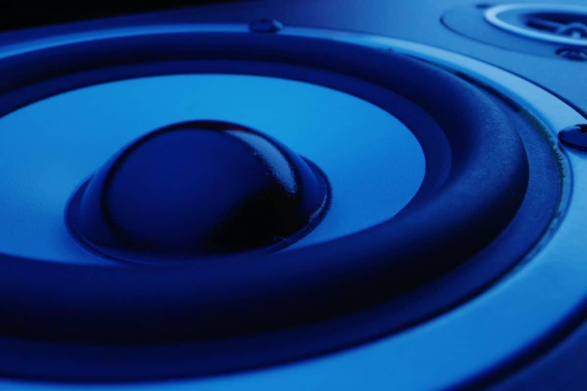 Close-up of a subwoofer