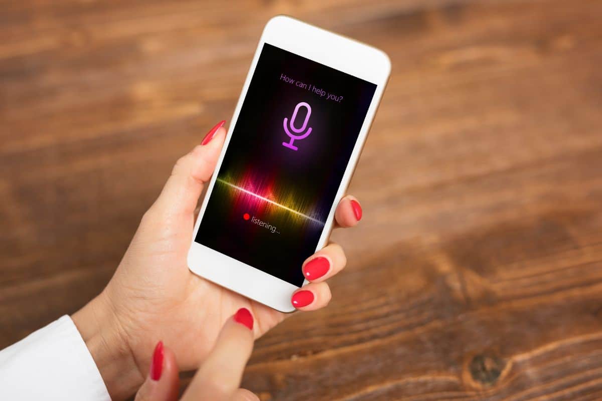 Voice assistant on an iPhone